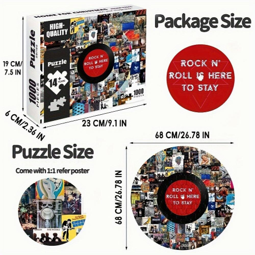 1000 500 Pieces Greatest Rock Bands Jigsaw Puzzles