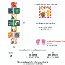 1 Set Of 12 Christmas Halloween Creative Digital Footprint Puzzle Mat Floor Stickers Puzzle Game Hopscotch Stickers Creative Holiday Accessories Birth