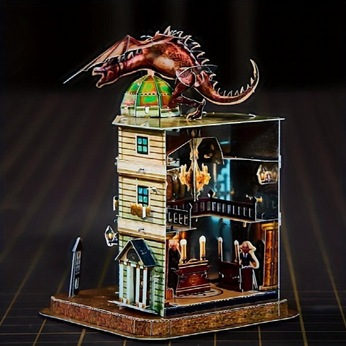 DIY Metal Assembled Toy Castle Model 3D Three dimensional Game Puzzle Building Model