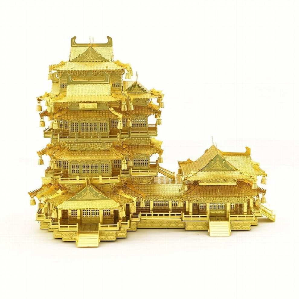 3D Metal Puzzle Ancient Architecture Yuejiang Tower Diy Laser Cut Jigsaw Puzzle Model Puzzle Assembly Kit Architectural Puzzle Toys Assembly Tools Not-image-OPC-PD5CHTW-NEW