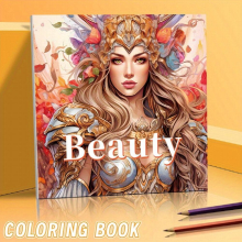 Upgraded 40pcs Pictures 20pcs Thickened Paper 1 Book Of Beauty Themed Coloring Book Halloween Thanksgiving Year Christmas Holiday Party Gift