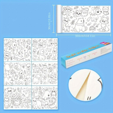 Long Painting Roll Filled Boxed Painting Paper Can Be Colored Tear Cut Large Painting Paper Self adhesive Graffiti Painting Roll