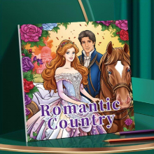 Upgraded 22pcs Thickened Paper 1 Book Romantic Countryside Coloring Book Thanksgiving Year Christmas Holiday Party Gift