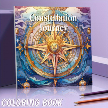 Upgraded 22pcs Pages Thickened Paper 1 Book Of Constellation themed Coloring Book Thanksgiving Year Christmas Holiday Party Gift