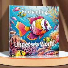 Upgraded 22pcs Thickened Paper 1 Book Fantasy Underwater World Coloring Book Halloween Thanksgiving Year Christmas Holiday Party