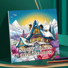Upgraded 22pcs Thickened Paper 1 Book Snow And Ice Household Coloring Book Thanksgiving Year Christmas Party Gift