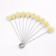 10pcs set Ball Brushes For Leather Dyeing Handcraft DIY Crafts With Metal Handles Bonding With Cement Wiping And Polishing Cotton Swabs Wiping Applyin