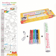 Doodle Scroll With Height Ruler 3 in 1 Painting Paper Roll Painting Canvas Non dirty Wall Student Halloween Christmas