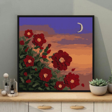 Diy Digital Painting Hand colored Landscape Art Painting Tulip Hand painted Hanging Painting Gift