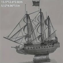 DIY Metal Assembled Toy Boat Model 3D Three dimensional Game Puzzle Toy Angel Pirate Hand Model