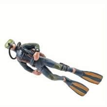 Plastic Seabed Exploration Diver Doll Scene Decoration Toys Oceans Scene Model Diver Action Figures Toys
