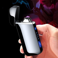 USB Electric Lighter Electronic Plasma Double Arc Lighter Cigarette Lighters Windproof