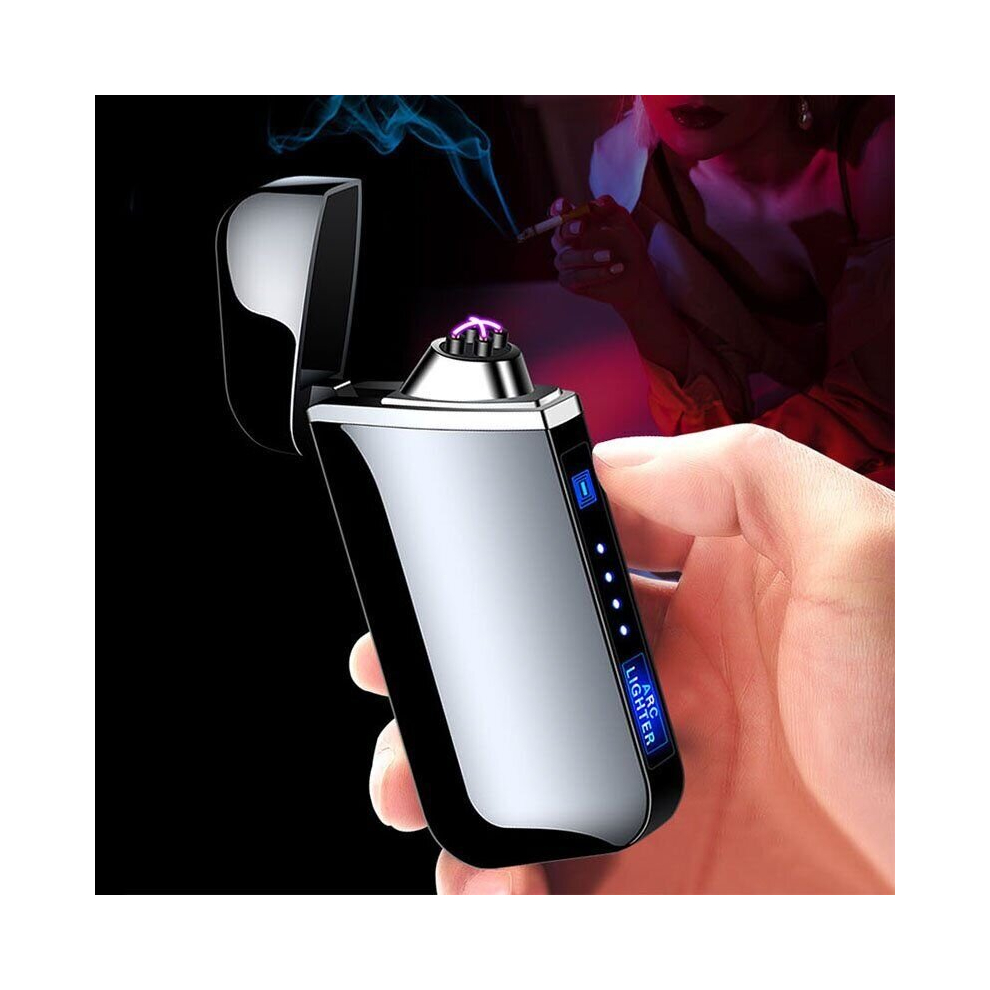 USB Electric Lighter Electronic Plasma Double Arc Lighter Cigarette Lighters Windproof