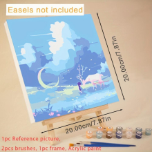 1pc Prairie Theme DIY Number Painting Set Paint By Number Sequential For Birthday Gift Painting Decorative Painting Hand Painting Painting 10 12