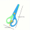 6pcs Art Scissors Plastic Scissors Spring Safety Scissors Paper cut Sticker Random 3