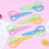 6pcs Art Scissors Plastic Scissors Spring Safety Scissors Paper cut Sticker Random 4