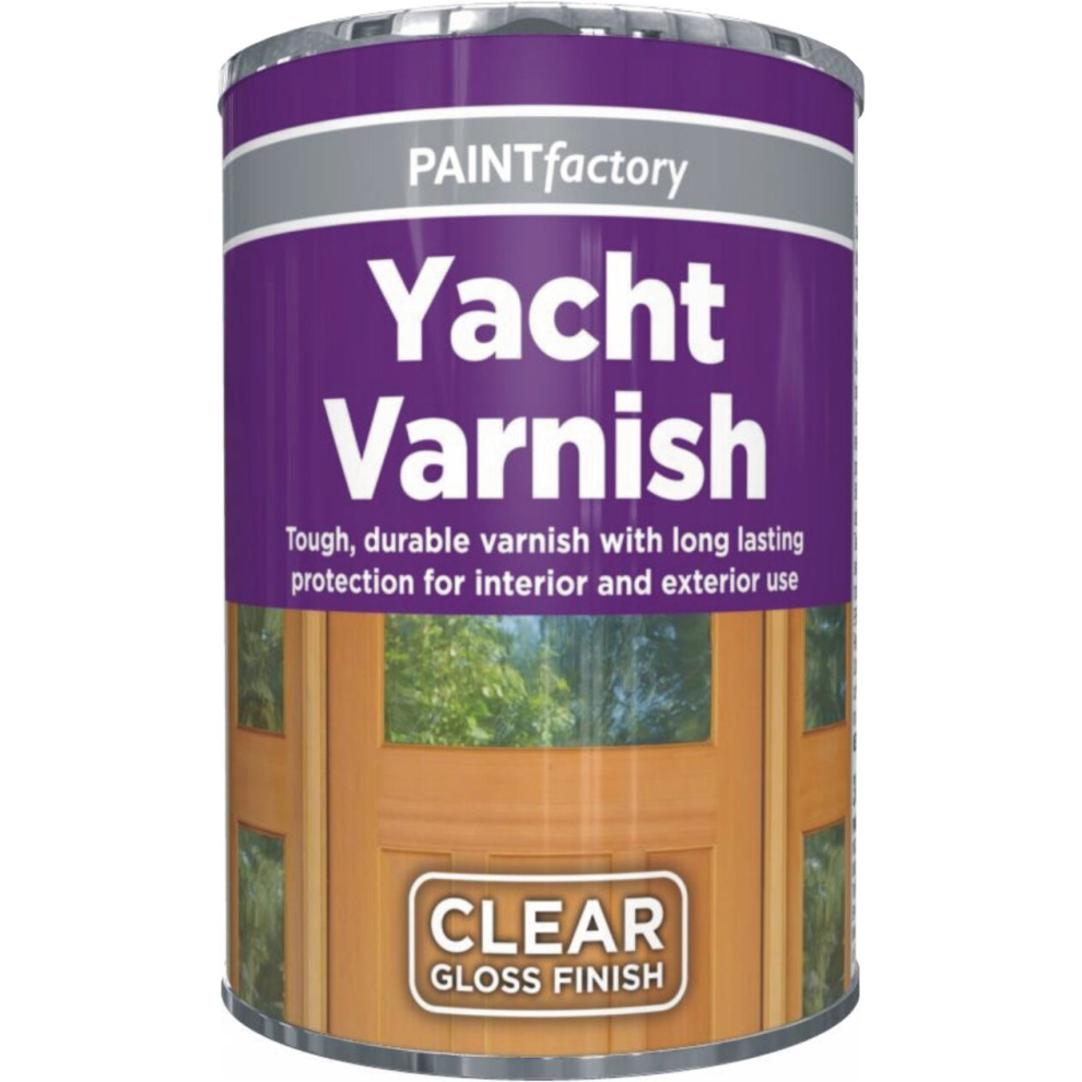 300ml Clear Yacht Varnish Tin Paint for Surfaces Wood, Metal Concrete