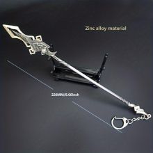Metal Weapon Uncut Edge Ornaments Collection Model Games Cartoon Figure Toys