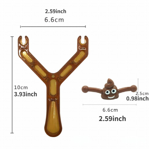 1pc Creative Tricky Funny Ejection Poop Slingshot Poop Vent Decompression Toy Random 2