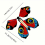 Flying Butterfly Magic Butterfly fancy bookmark 2