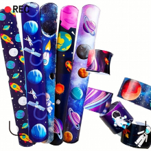 10pcs Space Series Papa Circle Bracelet Starry Sky PVC Shooting Circle Bracelet