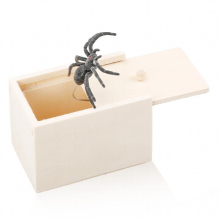 Spider Scare Prank Box Wooden Scarebox Toy Prank Spider Fun Joke Mischief Practical For Halloween Party