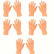 10 Rubber Small Finger Hands Funny Realistic Perfect For Puppet Performance Prank Gift Funny Creative Toys Left And Right Hand Model Plastic Gloves