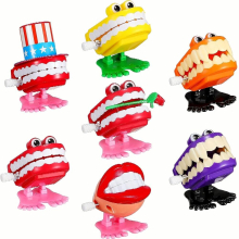 7pcs Chattering Teeth Wind Up Walking Teeth Toys With Eyes Funny Joke Toys For Party Halloween Christmas Desktop Decoration Halloween Party Favours