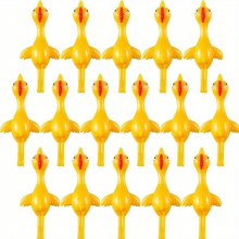 5pcs Slingshot Chicken Rubber Chicken Elastic Stretch Flying Chicken Slingshot Tricky Toy Chicken Easter Prank Toy Party Supplies Party Childrens Hol