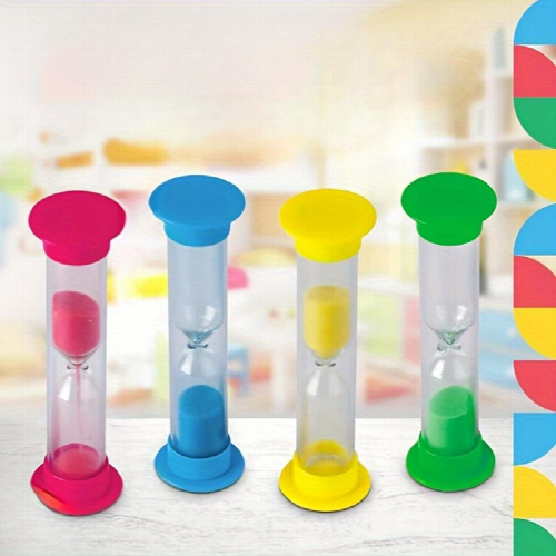 4pcs Mini Small Hourglass Nostalgic Toy Timer Desktop Decoration Small Ornament Birthday Gift Random