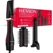 Revlon One-Step Blow-Dry Multi Styler with 3 Attachments: Root-Dry Concentrator, 360-degree Vented Curler, 64mm Oval Brush; 50% Less Heat; RVDR5333UK