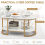 Costway Modern Faux Marble Coffee Table 2-Tier Rectangular Chic Cocktail Accent Table 4