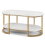 Costway Modern Faux Marble Coffee Table 2-Tier Rectangular Chic Cocktail Accent Table 8