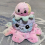 Flip Octopus Double sided Expression Parent child Set Funny Octopus Puppet Toy Keychain Ornament 4