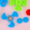 8pcs Decompression Fidget Spinner Toy Creative Finger Spinner Plastic Mini Toy Decompression Small Toy 7