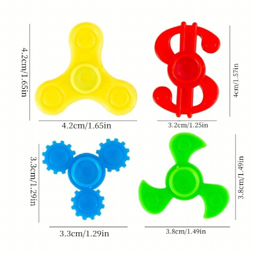 8pcs Decompression Fidget Spinner Toy Creative Finger Spinner Plastic Mini Toy Decompression Small Toy 1