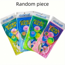 1Set Unlock Your Creativity With This Functional Spirograph Geometric Ruler Perfect For Learning Art Random