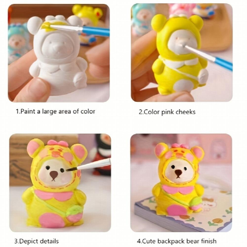 DIY Doodle Bear Fun Coloring Set For Children Awareness Exercise Hand eye Coordination Training 2