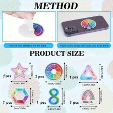 6 Pieces 12 Pieces Relief Stickers With Concave convex Texture For Adults students To Relieve Anxiety And Calm Down Striped Texture Stickers