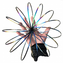 1pc Novelty Toy Magic Bracelet Stainless Steel Fluid Bracelet Decompression Fitness Toy Colorful Steel Ring