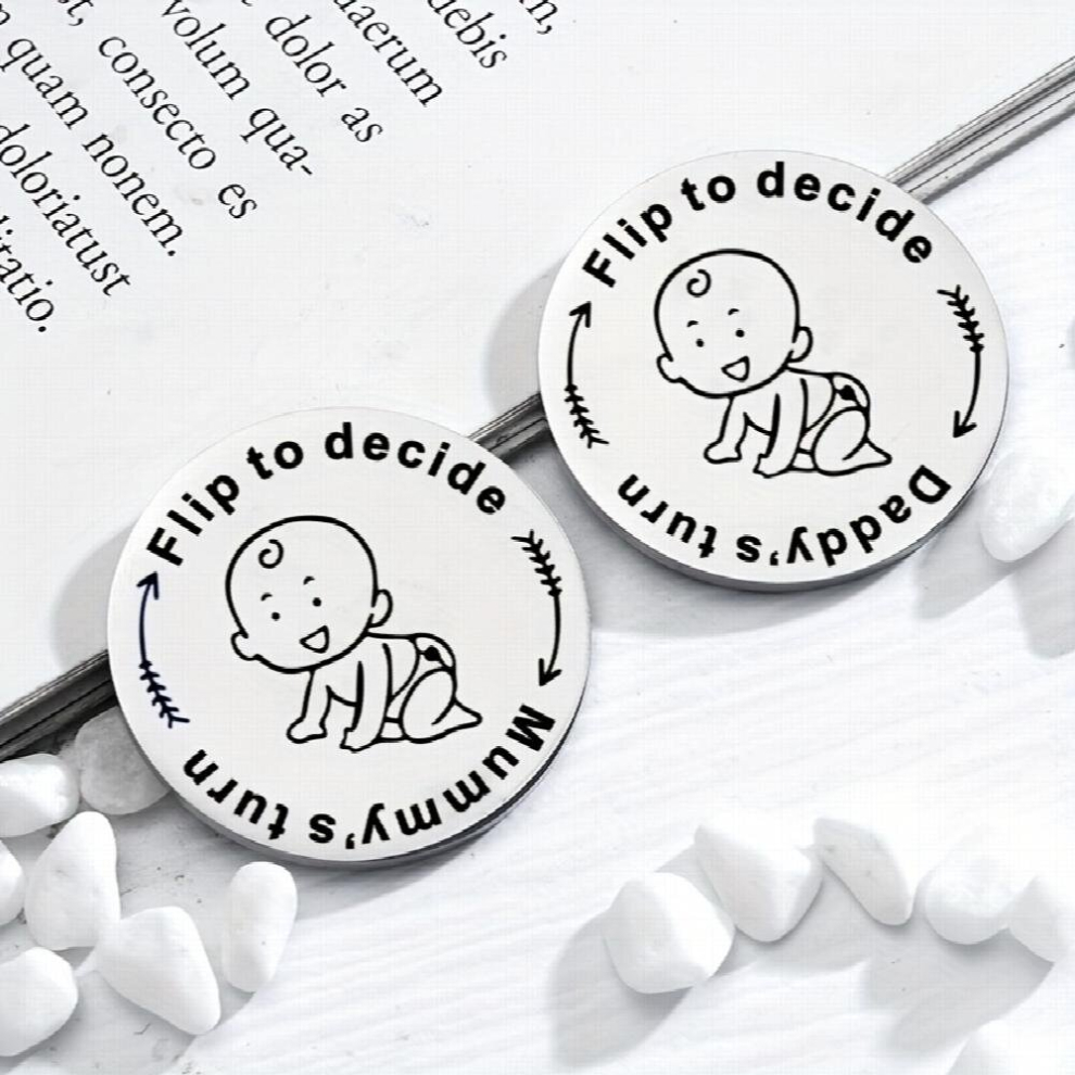 1pc Make Parenting Easier With Double sided Decision Coins For Parents Of Newborns