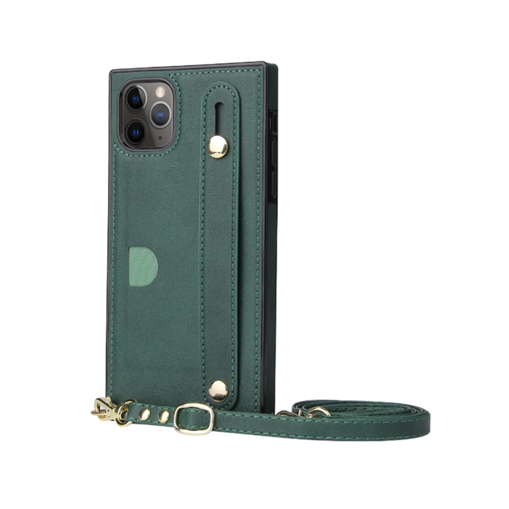 C32 Phone Crossbody Lanyard Protective Holster Smartphone Case Protection Bumper For Iphone 14 6.1 Green 700000355840