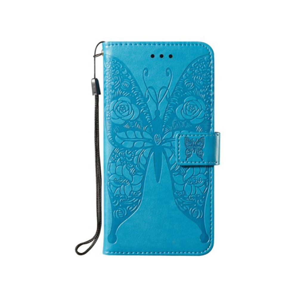 C55 Smartphone Large Butterfly Embossed Case Holder For Iphone 13Mini 5.4 Inch Blue 766261953881