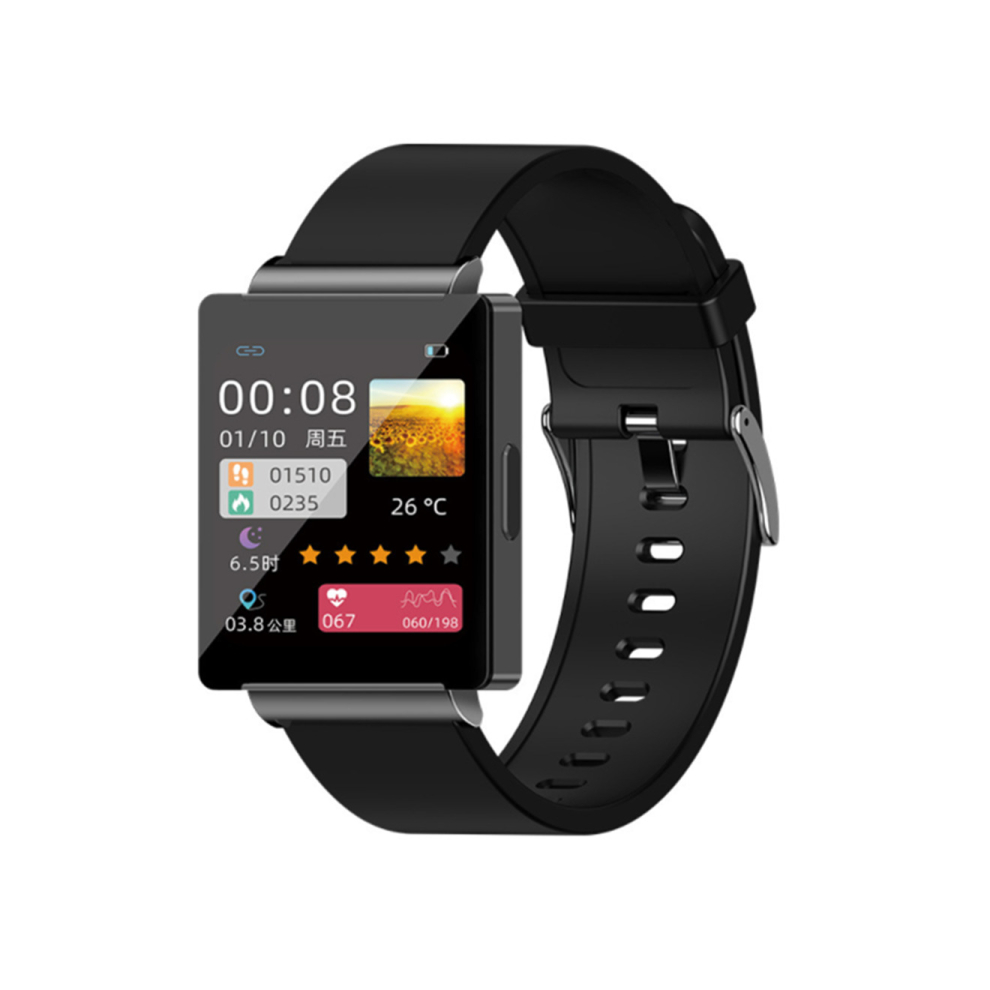 Ks01 Smartwatch Body Temperature Heart Rate Blood Pressure Blood Oxygen Intelligent Bracelet 766261982423