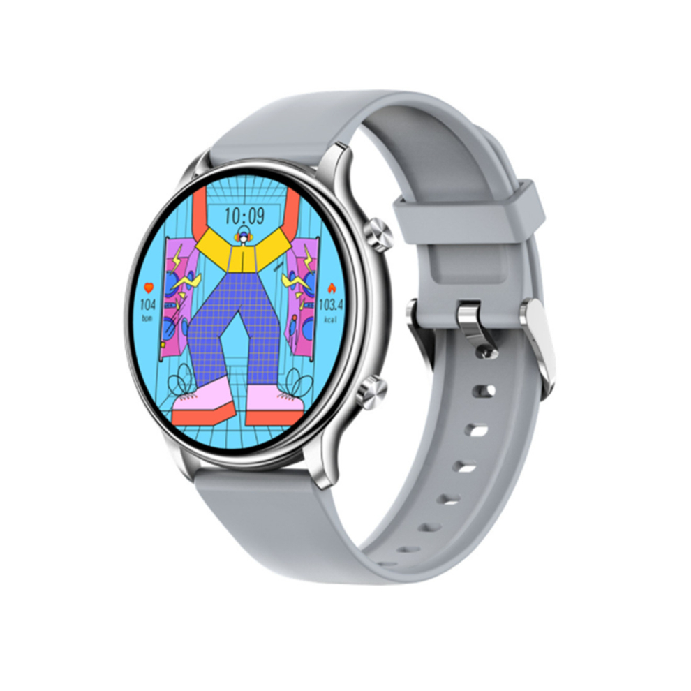 Smart Watch Round Screen Bluetooth Call Multi Dial Watch Sports Watch (Silver) Silver 766261982348