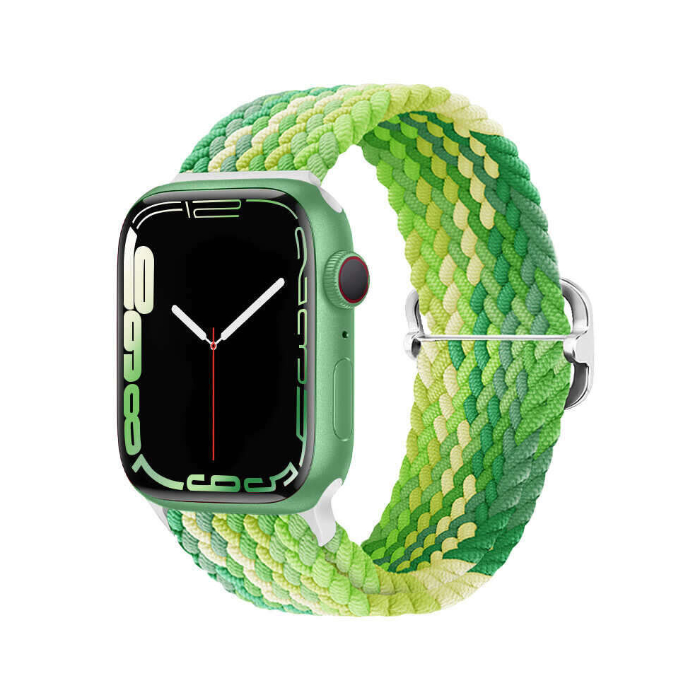 Nylon Braided Loop Strap For Apple Watch Band Series 7 6 5 4 Se Elastic Belt Bracelet Iwatch 38/40/41Mm Green 766261988449
