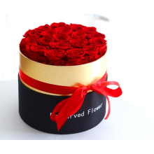 19PCS Mothers Day Red Eternal Flower Rose Gift with Box for Bedroom Party Table Decor Valentines Holiday Thanksgiving