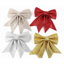 4X Christmas Tree Sequins Red Yellow Beige Bow Festive Party Wall Hanging