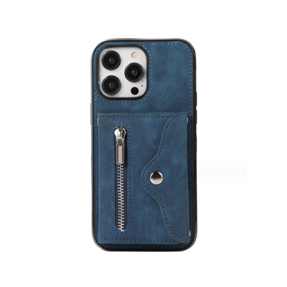 J31 Pu Leather Zipper Phone Case Organ Card Insert Phone Case For Iphone 14Pro 6.1 Inch 766261986506