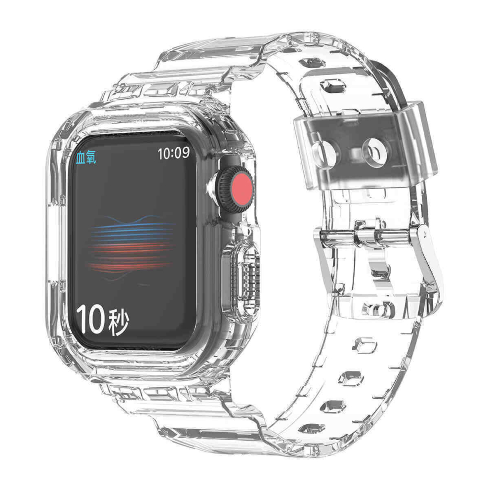 Suitable For Apple Watch Series 8 Watch 4567 Universal Glacier Transparent One Piece Tpu Strap 38/40/41Mm 766261988739